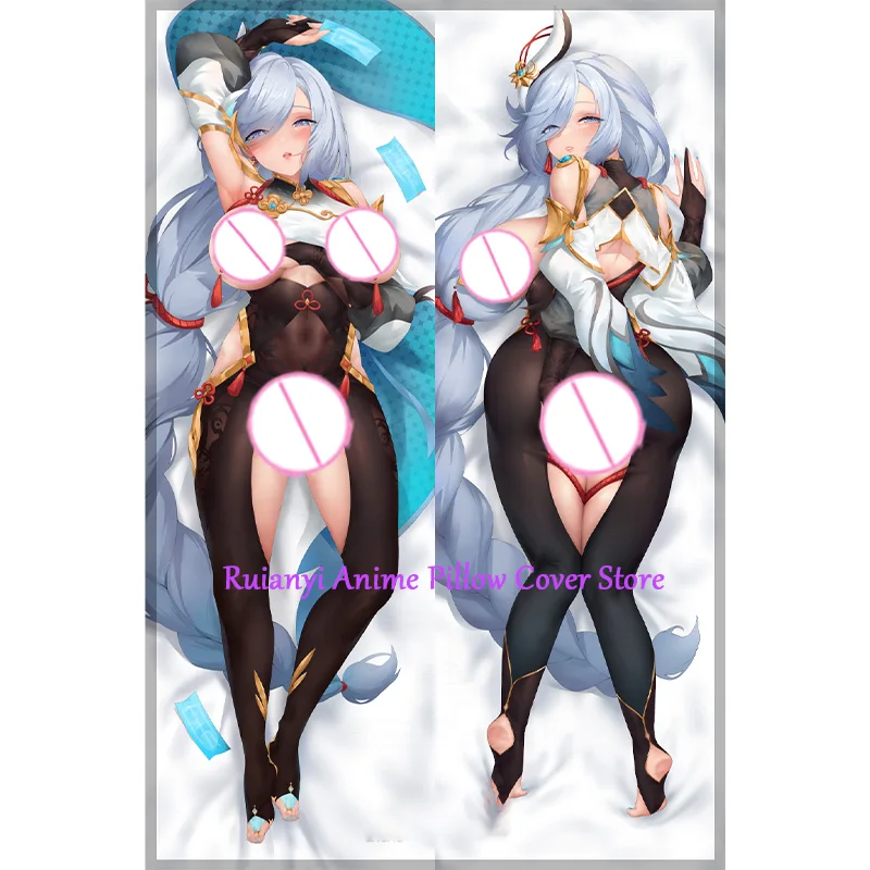 

Dakimakura Anime Shenhe Double-sided Pillow Cover Print Life-size body pillows cover Adult pillowcase 2024