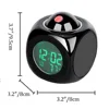 Projection Alarm Clock AAA Battery LED Desk Clock Cute Large Screen Time/Temperature Clock/Sleep Display Project Alarm Clock 4