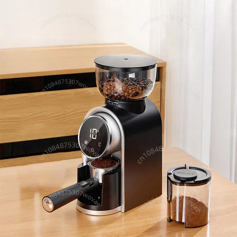 Italian Coffee Bean Grinder Adjustable Coarseness Smart Screen Electric Bean Grinder Home Coffee Grinder with Italian Stand 2