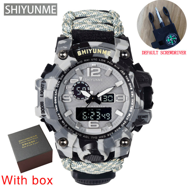 Men Military Watch LED Quartz Waterproof Male Wristwatch Fashion Outdoor Sports Digital Clock Watches Relogio Masculino