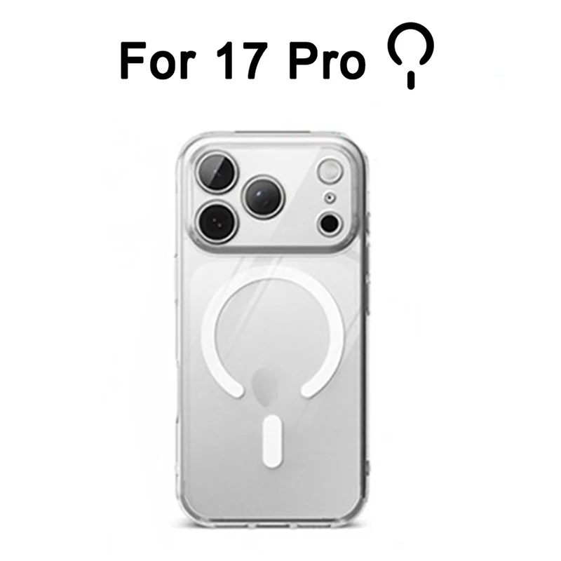 Luxury Wireless Magnetic Clear Acrylic Case with Full Back and Camera Lens Protection