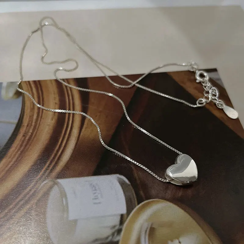 Designer Necklace For Women Luxury Sterling Silver 925 heart Couple Pendant Valentines Day Fine Jewelry And Accessory