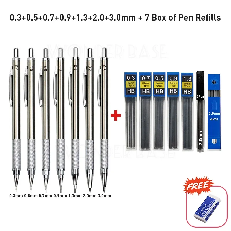 Premium Full Metal Mechanical Pencil for Sketching and Drawing