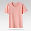 Women 100% Cotton T Shirts.Casual Female Regular Fit Soft Tees Short Sleeve Summer Tops.Yellow Pink Green White 4