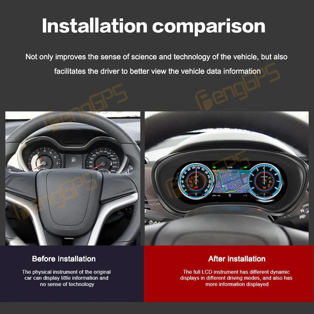 Panel de Instrumentos Digital LCD para Chevrolet Malibu 8.5ª generación 2015-2018, Velocímetro Multifuncional 3