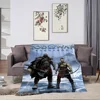 GAME G-God of War Ragnaroks Blanket Skin friendly comfort warm soft plush blanket suitable sofa living room office bedroom 3