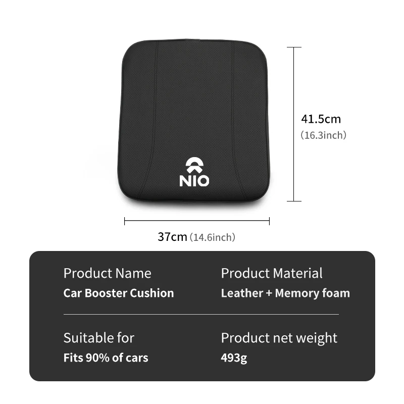 NIO nan용 자동차 앞좌석 높이 부스트 매트, 통기성 쿠션, 올 시즌
