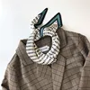Ladies' Spring and Summer Scarves Are Fashionable Simple and Versatile with Pleats and Ins Scarves Paired with Skirts 4