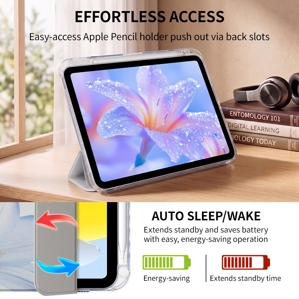 Premium Magnetic Smart Cover for iPad - Durable and Stylish Pencil Holder Case