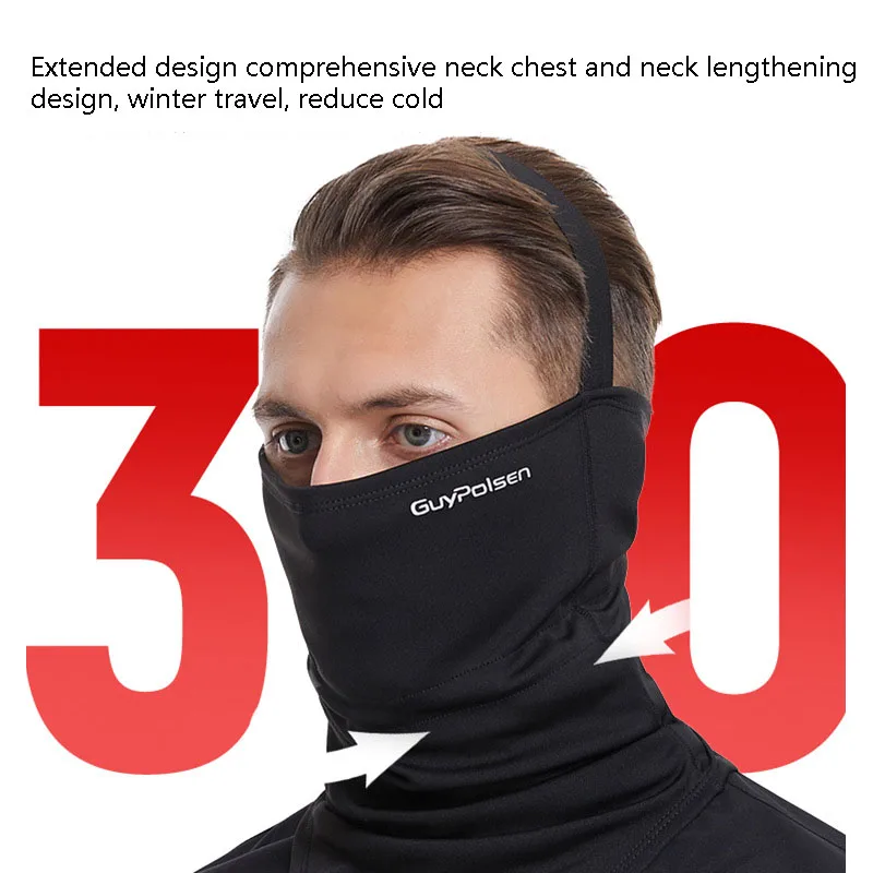 New Windproof Skiing Neck Shield Anti-cold Motorcycle Cycling Face Mask Velvet Elastic Skiing Thermal Mask Scarf Protect Neck