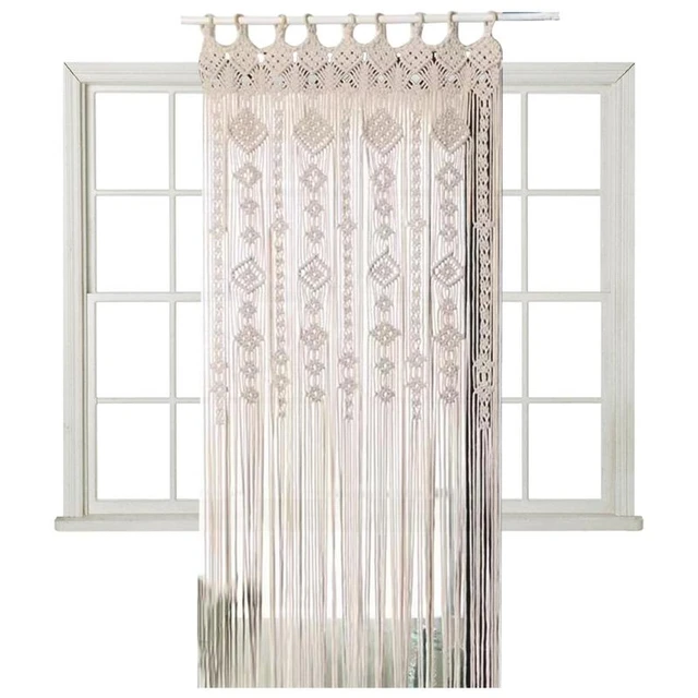 Macrame Curtain Wall Hanging Doorway Window Curtains Handwoven Wedding  Backdrop Arch Closet Room Divider Boho Wall Decor - AliExpress