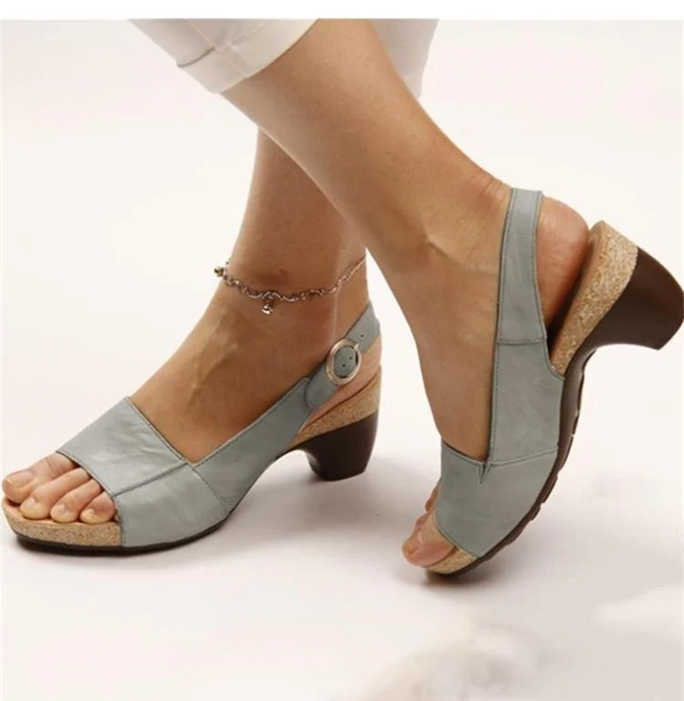 Fashion Shoes Women Sandals Square Toe Comfortable Platform Shoes Woman Mid Heel Beach Party Sandals Plus Size Zapatos Mujer