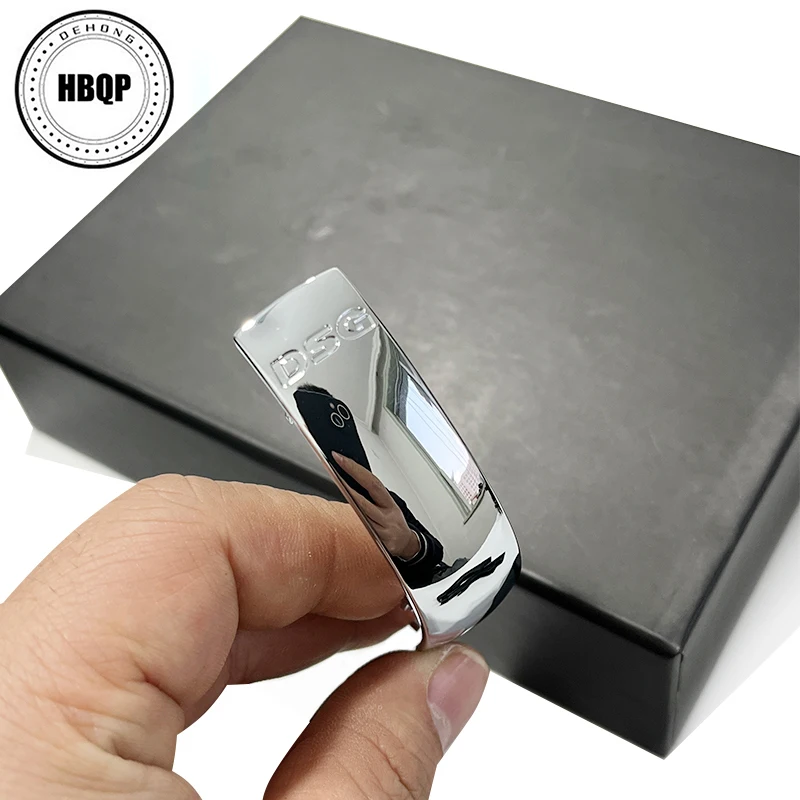 1PCS Chrome Matt With Leather Shift Knob Gear Side Cover DSG Emblem For VW Golf 6 7 R GTI Passat B7 B8 CC R20 Jetta MK6 GLI