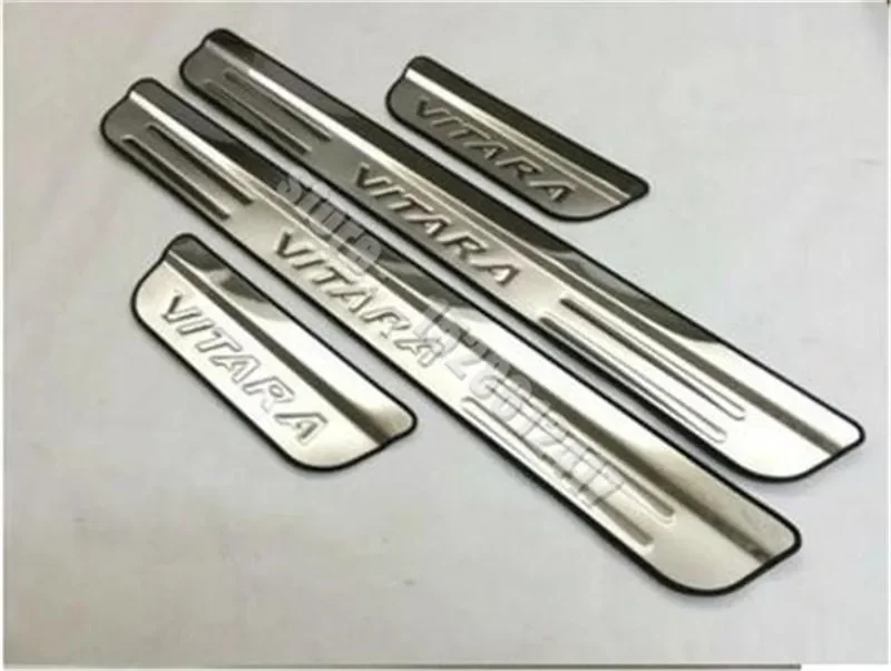 Car styling Stainless Steel car external Scuff Plate/Door Sill Door Sill for Suzuki Vitara 2015 ~ Car accessories