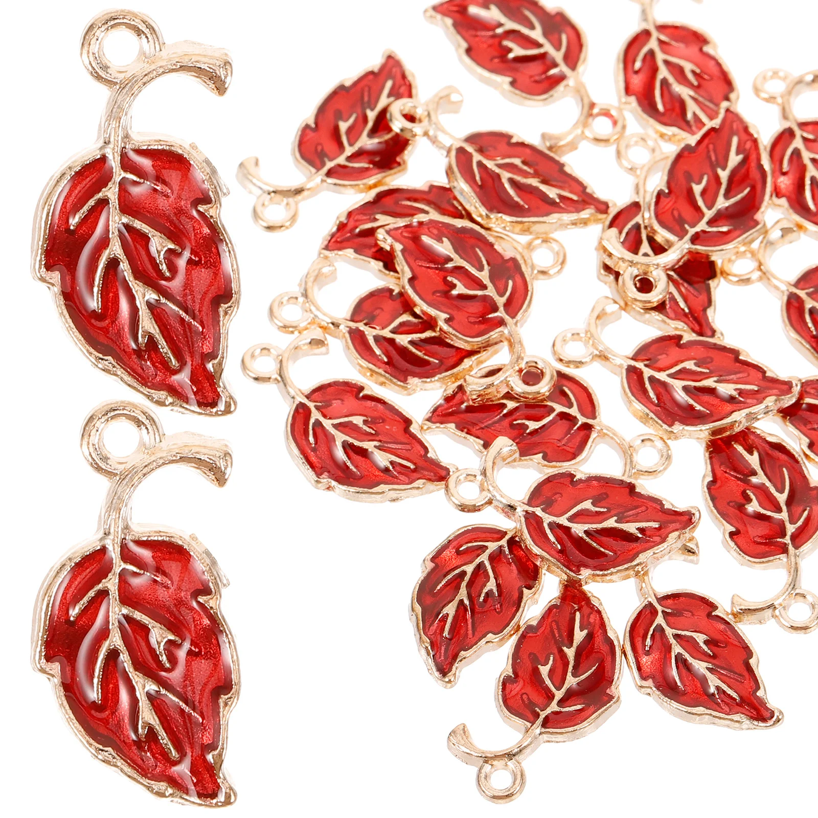 

20Pcs Leaf Dangle Pendants Mini Decorative Leaf Pendants Jewelry Making Leaf Charms DIY Crafts Charms