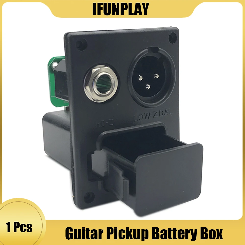 Acoustic Guitar EQ 9V Battery Box Case Holder w/4 pins for Folk Pickup Fit for LC-5 guitar accessories
