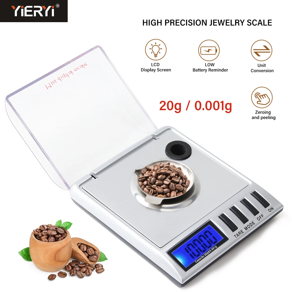10g 20gx0.001 Mini Digital Pocket Jewelry Scale High Precision Diamond