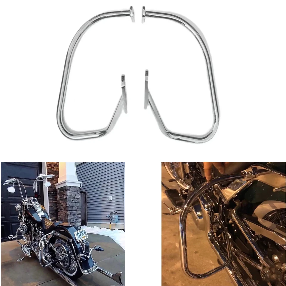 GuardCrashBarRearSaddleBagGuardsForHarleyDavidsonSoftail