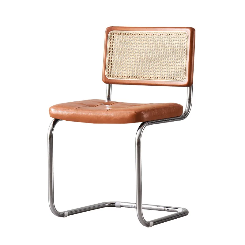 Vine Woven Dining Chair Nordic Household Chair Study Room Homestay Instagram Vintage Solid Wood, Vintage Rattan Chairs