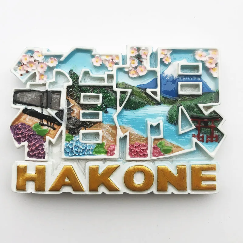 

Магнит на холодильник, японская модель Hakone, декоративное ремесло, туристический сувенир, новый стикер на холодильник из смолы, наклейка на холодильник