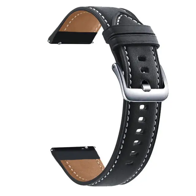 Premium 22mm Leather Watch Strap Bracelet - Replacement Accessory