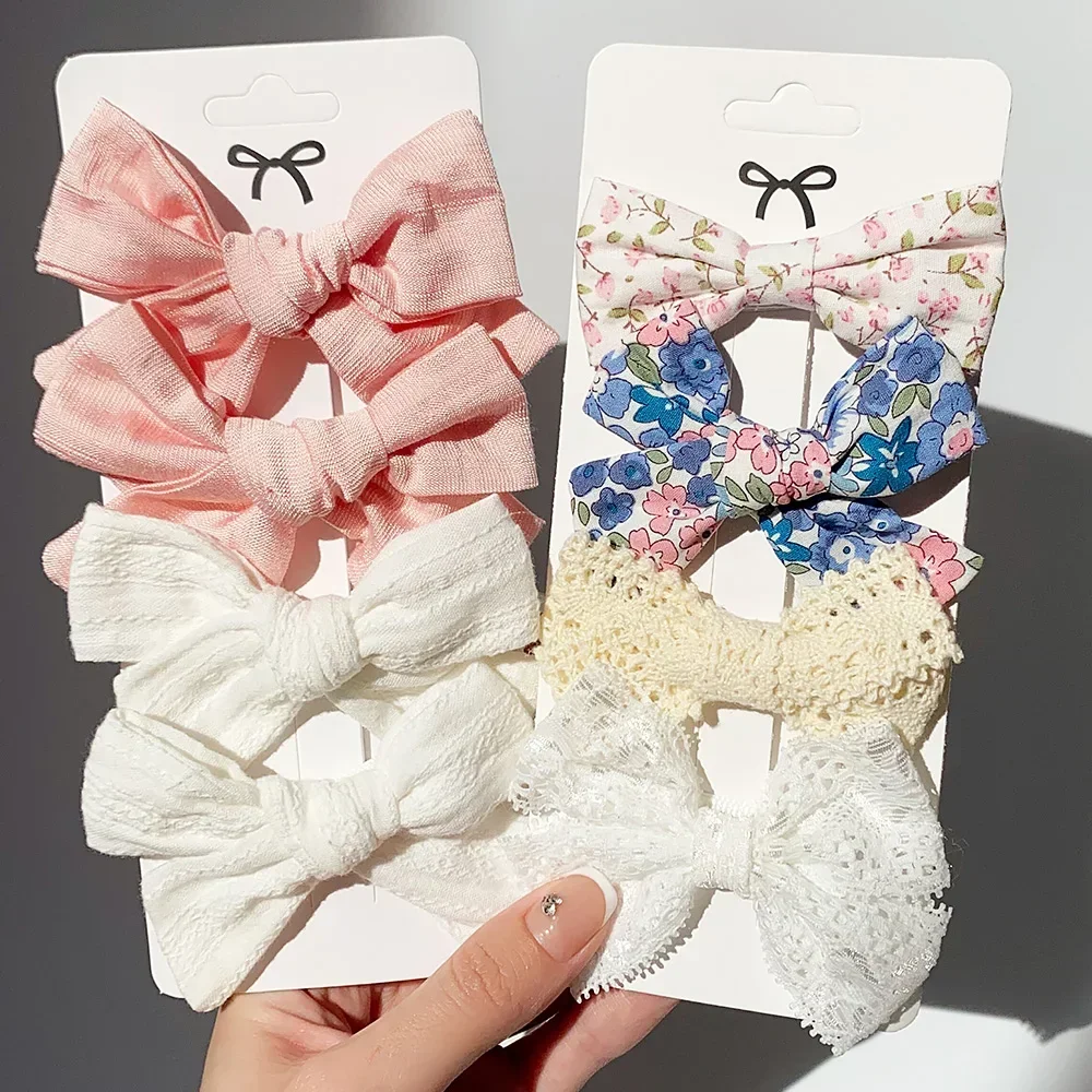 Hair Accessories 4/5Pcs Baby Hairpin for Girls Print Ribbon Barrette Kids Hair Clip hair clips hair ribbon accessories hair accessories