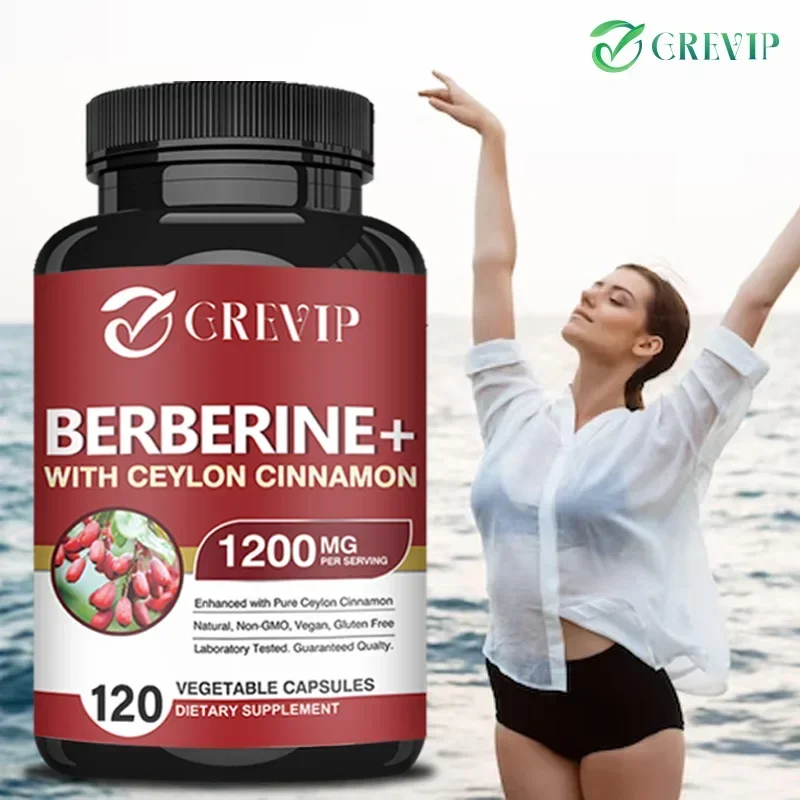 Berberine Capsules Berberine HCl 1200 mg Supports Detoxification and Digestive Health