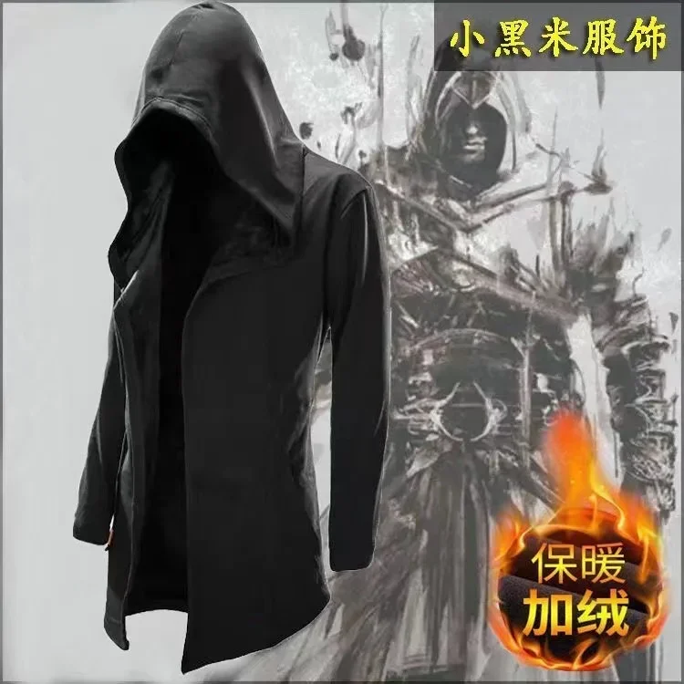 2023 Men Hooded Sweatshirts Black Hip Hop Mantle Hoodies Fashion Jacket long Sleeves Cloak Coats Outwear Hot Sale