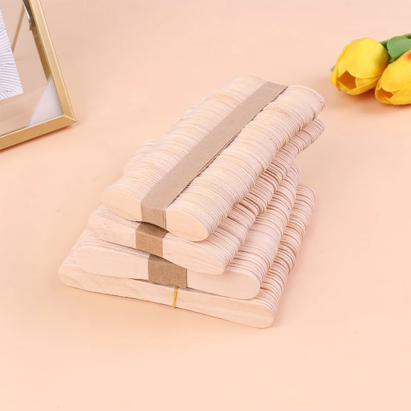 50/100pcs Wax Waxing Disposable Sticks Wood Tongue Depressor Spatula Woman Wooden Body Hair Removal Sticks Beauty Toiletry Kits