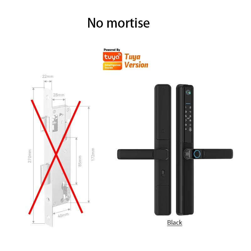 مقبض الباب الذكي بالبصمة (داخلي وخارجي مع كاميرا)