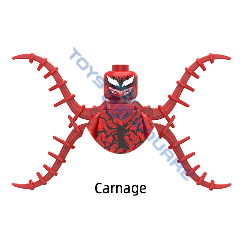 The Carnage Anti Venom Scream Cletus Kasady Eddie Brock Model Building Blocks MOC Bricks Set Gifts Toys For Kids stacking blocks Blocks