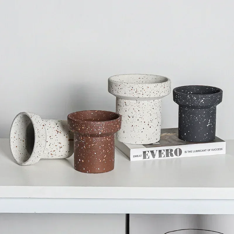 Creative cement flower pot Nordic simple trend green plants succulent pot vase home room decoration ins home decoration, flower pot,flower vase,plant pot