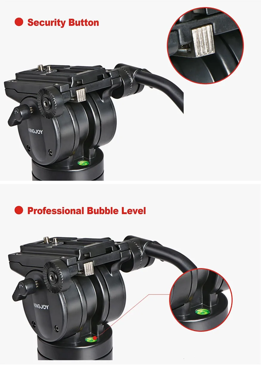 . VT2500 VT2500L 72 Inch Camera Tripod Professional Heavy Duty Aluminum Stand wi