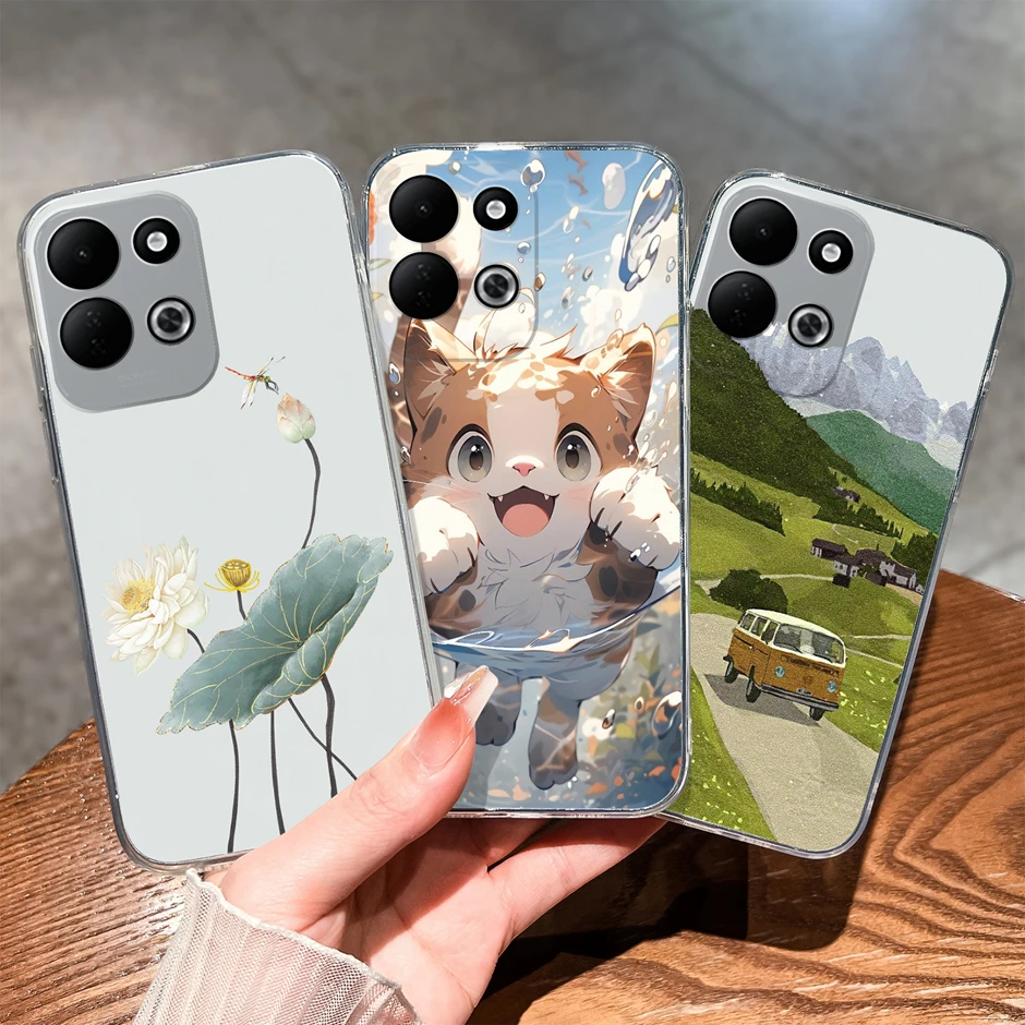 Yellow Duck Bear Durable Anti-Fall Silicone Transparent Bumper Case - New Style Simple Design
