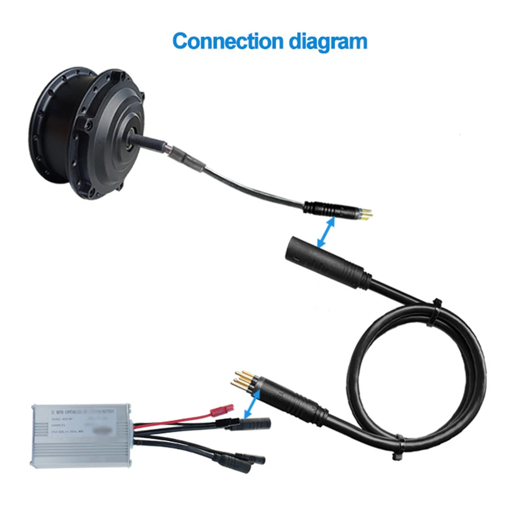 60cm E-Bike Julet 9-poliges Motor verlängerung kabel wasserdichtes Buchse-Stecker-Elektro fahrrad zubehör – Detail 7