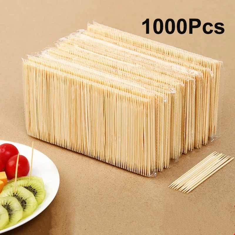 Disposable Double Head Dental Floss Tools 1000Pcs Bamboo Dental Floss Hotel Household Fine Toothpick Portable Bamboo Toothpick dental floss sticks