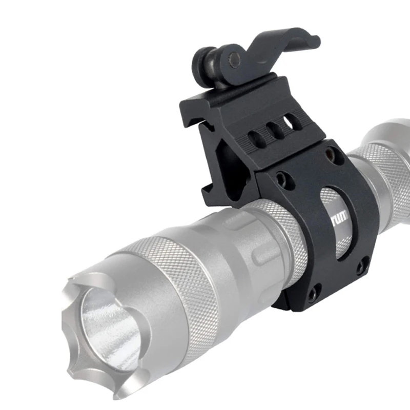 Scope Mount 30mm 45 Degree Offset Flashlight Scope Mount Holder For 21mm Picatinny Weaver Rail Quick Release Button Hunting