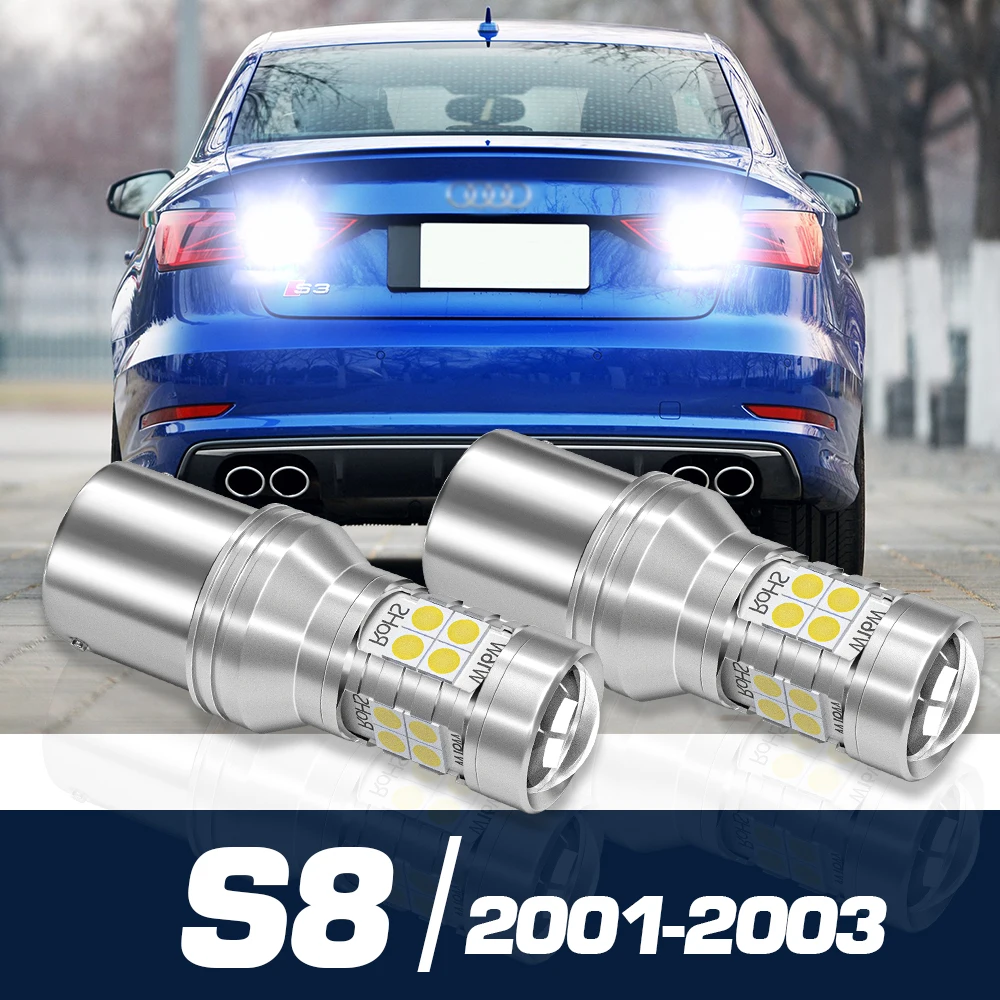 

2pcs LED Reverse Light Backup Bulb Canbus Accessories For Audi S8 2001 2002 2003