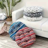 Circular Seat Cushion - Ethnic Fabric Yoga Mat, Thick and Comfortable Seat Cushion, Dining Chair Cushion, Tatami Stool Cushion 1