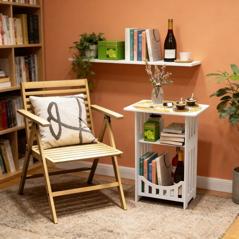 Table d'appoint multifonctionnelle avec rangement, petite table de chevet et table basse pour la maison