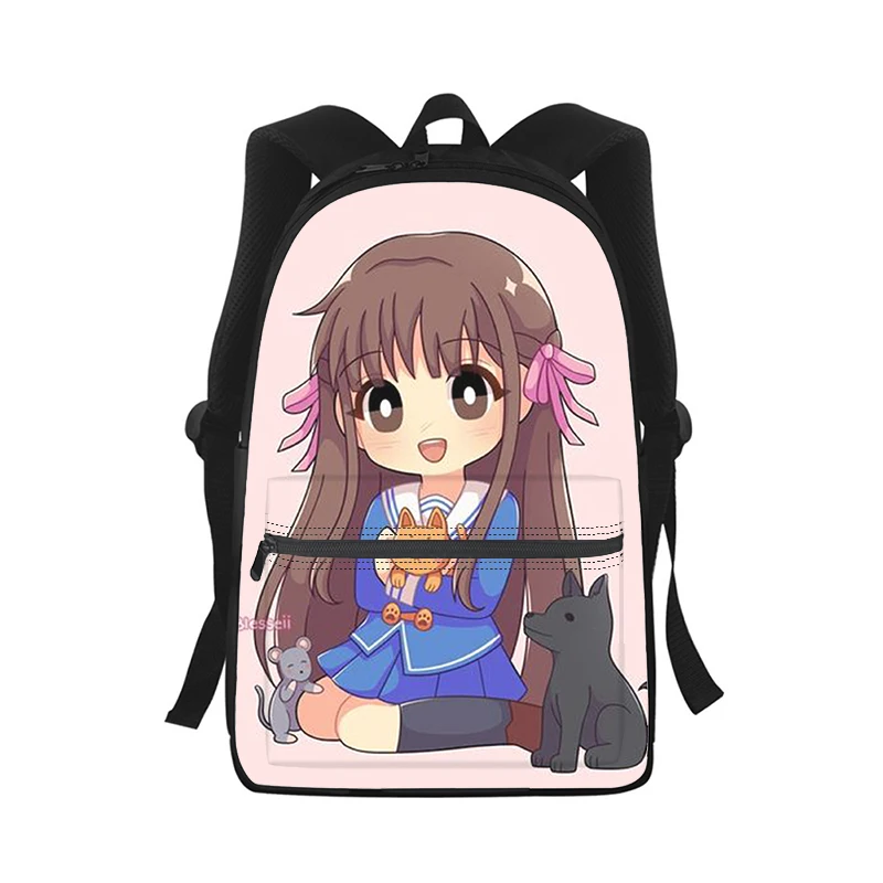 Anime Fruits Basket Men Women Backpack 3D Print Fashion Student School Bag Laptop Backpack Kids Travel Shoulder Bag samurai men women backpack 3d print fashion student school bag laptop backpack kids travel shoulder bag