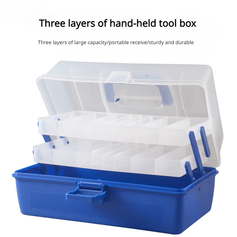 

PP Three-layer Portable Tool box Plastic Storage Bait Box toolbox Luya Accessories box Storage box Fishing tackle box