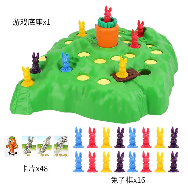 Rabbit Trap Competitive Tablet Board Games Play Chess Family Tortoise and hare Montessori Interactive Educational Toys For Child 6