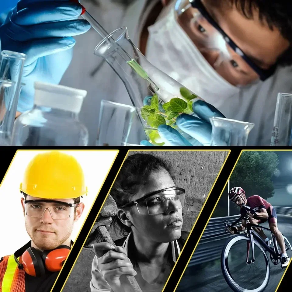 Safety Goggles Anti-Splash Work Eye Protection Lab Industrial Wind Dust Proof Cycling 1/10pcs