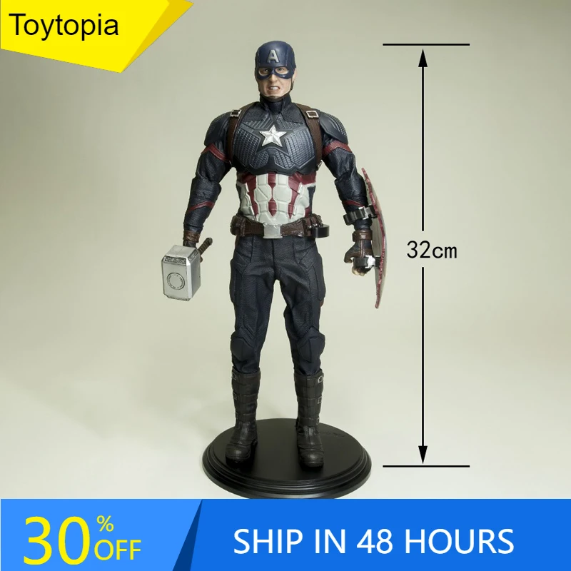 

32cm Marvel Comics Collection Figure Captain America Iron Man Anime Action Collection Desktop Ornament Decoration Children Toys