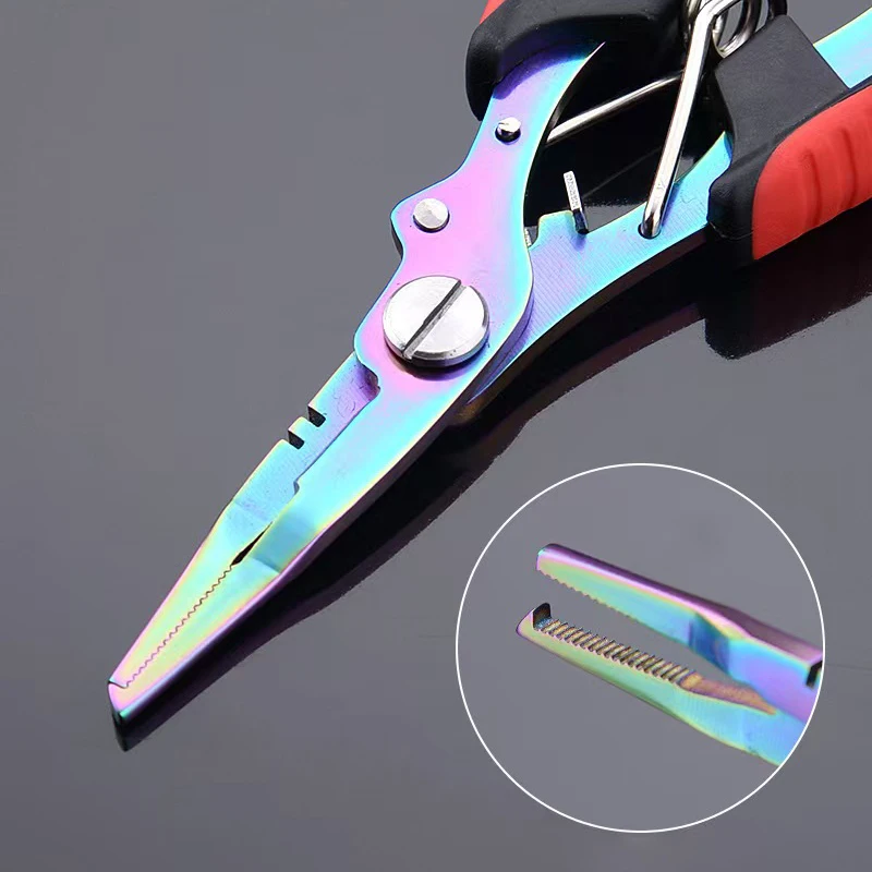 Fish Pliers Cut Fishing Line Tied Hooks