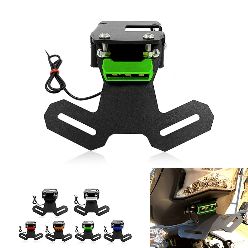 Motorcycle Accessories License Plate Holder For KAWASAKI Z900 Tail Tidy Fender Eliminator Registration Plate LED Light Z 900