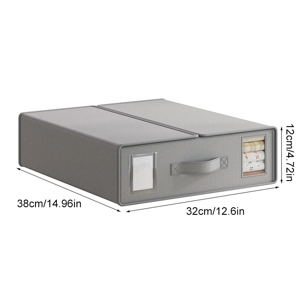 Bed Sheet Storage Box Blanket Quilt Cover Storage Box Clothing Fabric Sheet Storage Bin for Bedding Sheets Duvet Covers Blankets 6