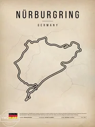 Nordic Formula 1 Motorsport Canvas Wall Art - Aesthetic Race Track Home Decor Print - 40X60cm Unframed (BW018 - 25)