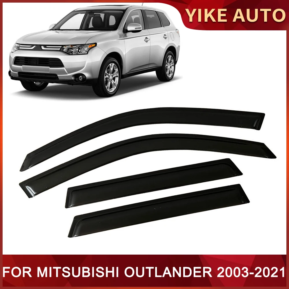 

Оконный козырек для MITSUBISHI OUTLANDER 2003-2021, Погодоустойчивый дверной козырек, защита от ветра, солнца, дождя, ветрозащитные дефлекторы для боковых окон